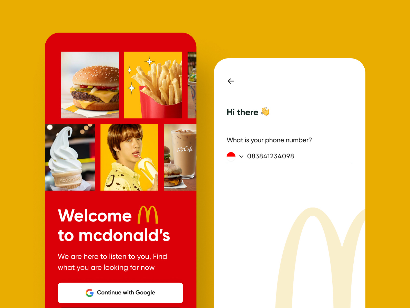 how to log into mcdonald’s app
