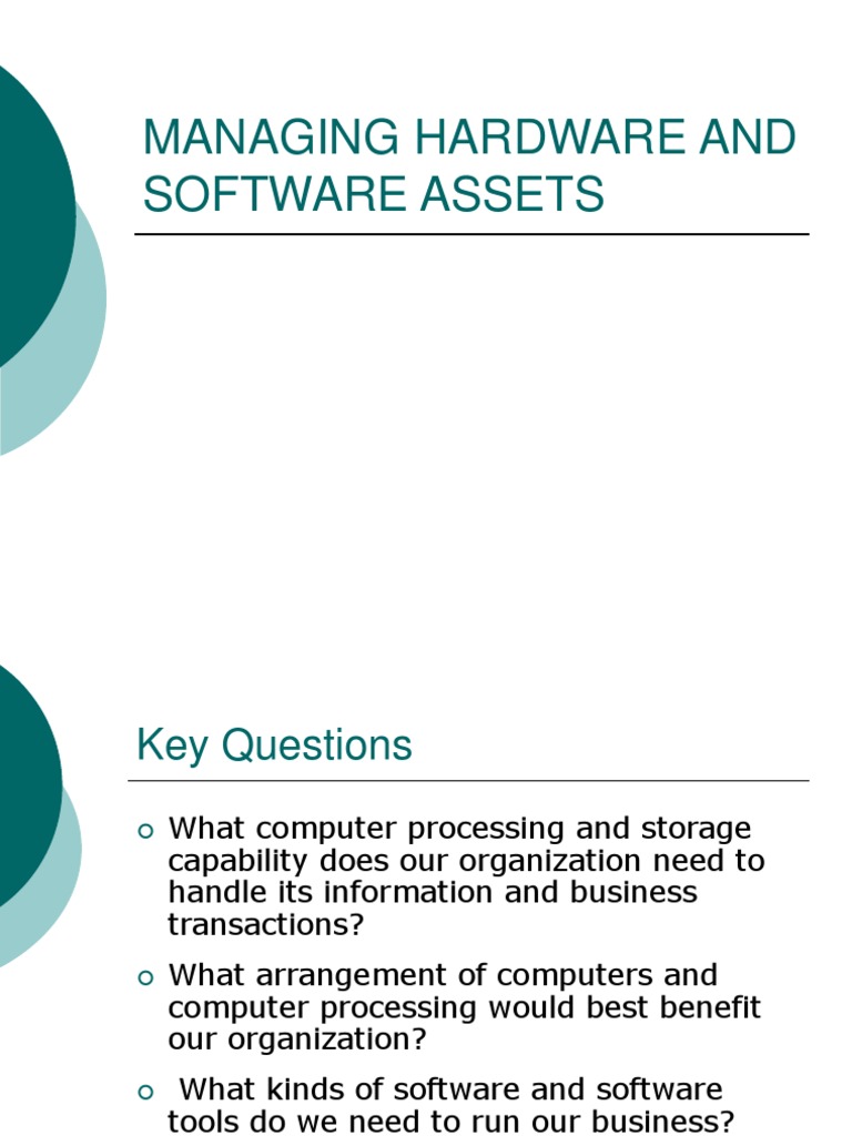 managing hardware and software assets usa