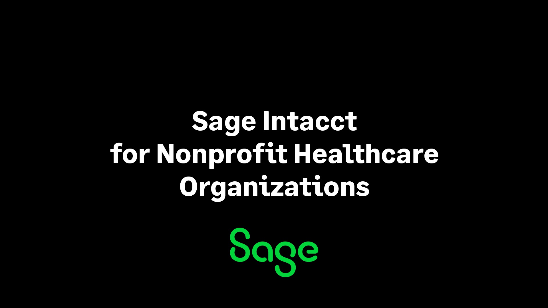 sage intacct healthcare