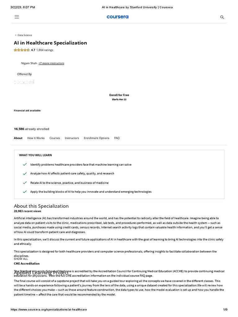 ai in healthcare course harvard